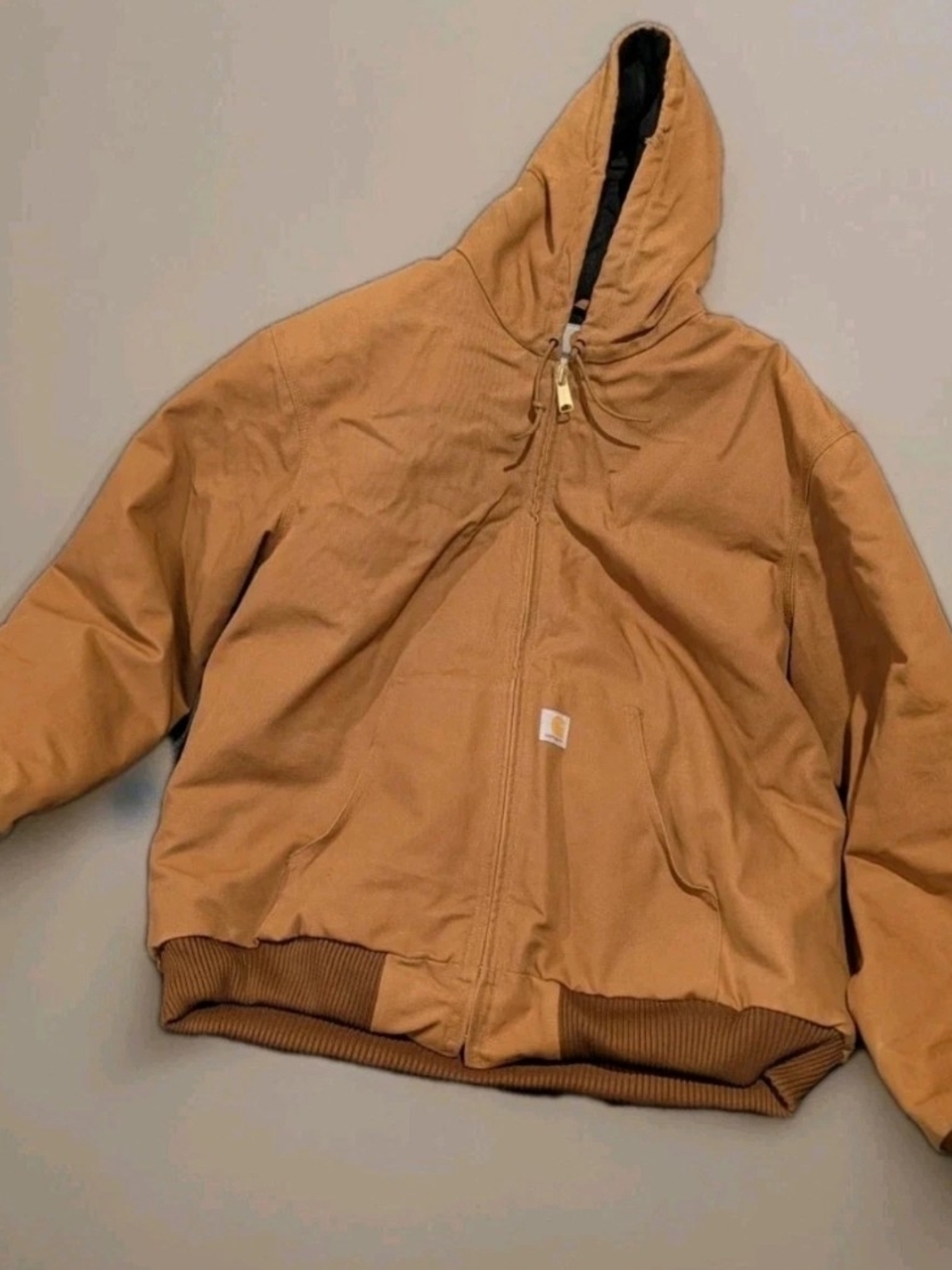 Carhartt Duck Active Jacket - Brown/Tan Hooded Zip